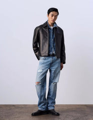 Leather Racer Jacket (Read Description)