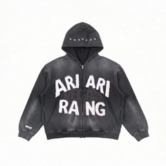 Official BTS World Tour "Arirang" Las Vegas Zip Up Hoodie (Charcoal)