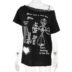 Karina Gothic Print T-Shirt