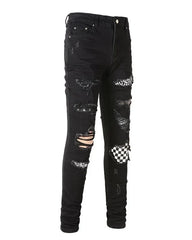 Jimin Noir Ripped Jeans