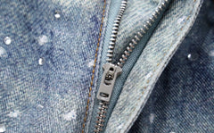 J-Hope Crystal-Studded Baggy Jeans