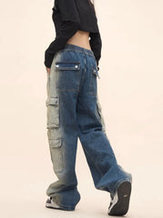 Suga Gradient Washed Cargo Jeans