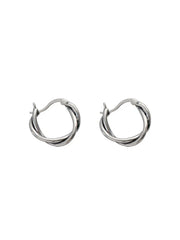 Jimin Silver Circle Knot Earrings