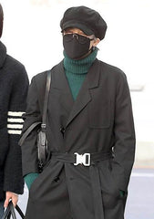 Jimin Olive Classic Turtleneck Sweater