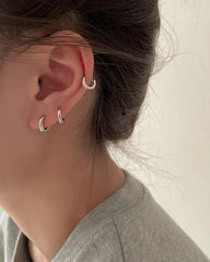 RM Silver Mini Loop Earrings