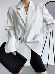 Taehyung Asymmetric Padlock Suit Jacket
