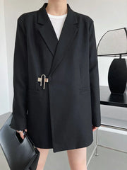 Taehyung Asymmetric Padlock Suit Jacket