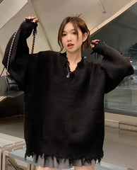 Taehyung Raw-Edge Sweater