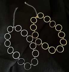Taehyung Silver Round-Link Necklace