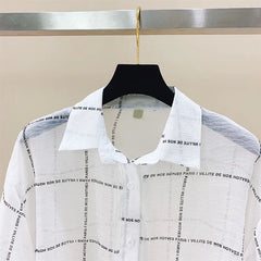 Hyunjin Grid Text Shirt