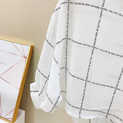 Hyunjin Grid Text Shirt