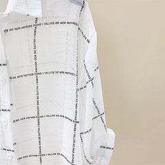 Hyunjin Grid Text Shirt