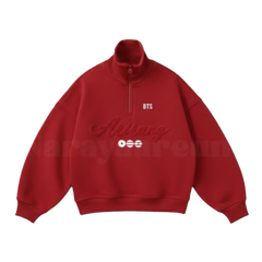 BTS World Tour 2026 "Arirang" Fanmade Red Quarter-Zip