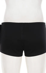 Ningning Black Eyelet Belted Wrap Shorts