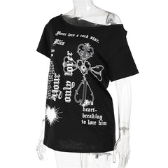 Karina Gothic Print T-Shirt