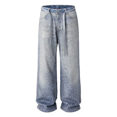 J-Hope Crystal-Studded Baggy Jeans
