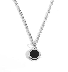 Jungkook Noir Circle Pendant Necklace