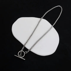 Jungkook Silver Toggle Chain Necklace