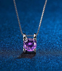 Suga Lilac Rhinestone Necklace