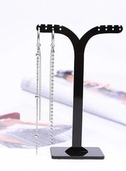 Taehyung Silver Linear Drop Earrings