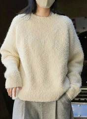 Jin Ivory Plush Knit Sweater