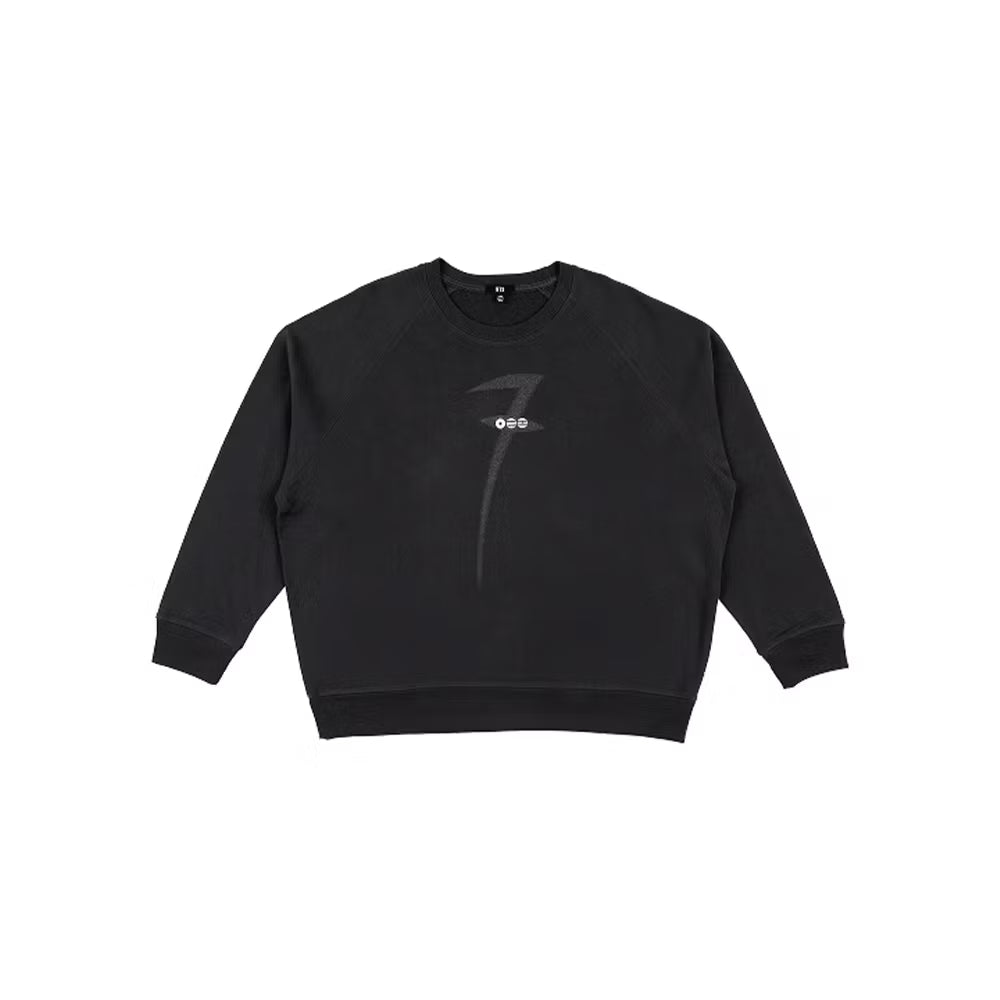 BTS Official "7" Graphic Sweatshirt - Black